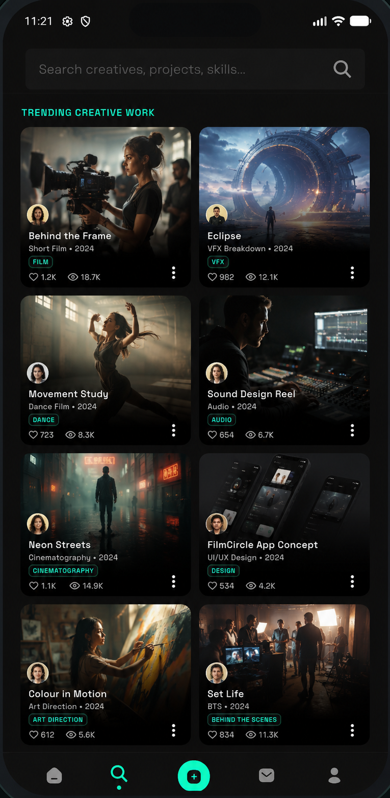 Film Circle discovery screen