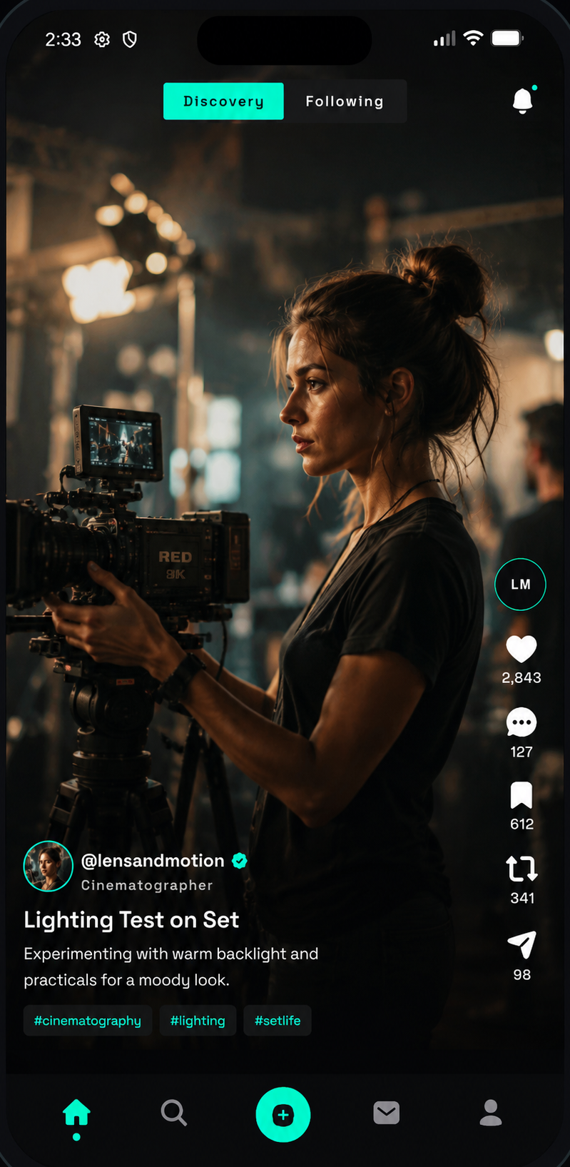 Film Circle social feed experience