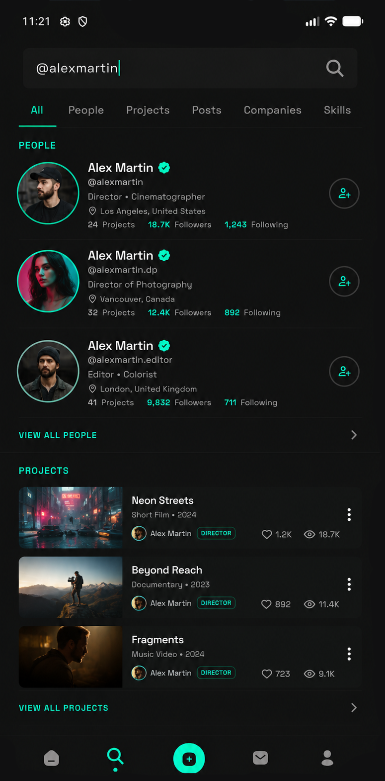 Film Circle user search